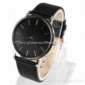 Genuine leather Quartz wrist watch